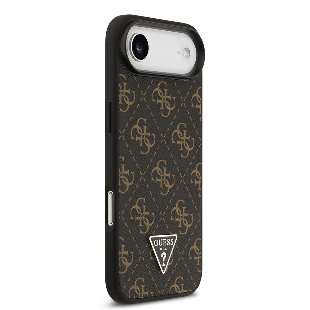 Guess iPhone 17 Air Orjinal Lisanslı PU Deri 4G Desenli Üçgen Logolu Kılıf Guess iPhone 17 Air Orjinal Lisanslı PU Deri 4G Desenli Üçgen Logolu Kılıf